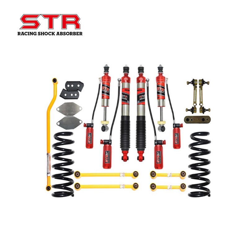 โช้คอัพ STR Shocks Coilover พร้อมท็อปสตรัทอะลูมิเนียม และท่อเทฟลอน