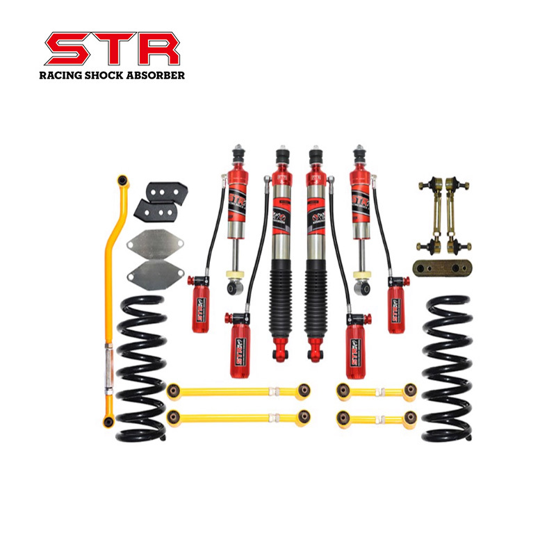 โช้คอัพ STR Shocks Coilover พร้อมท็อปสตรัทอะลูมิเนียม และท่อเทฟลอน