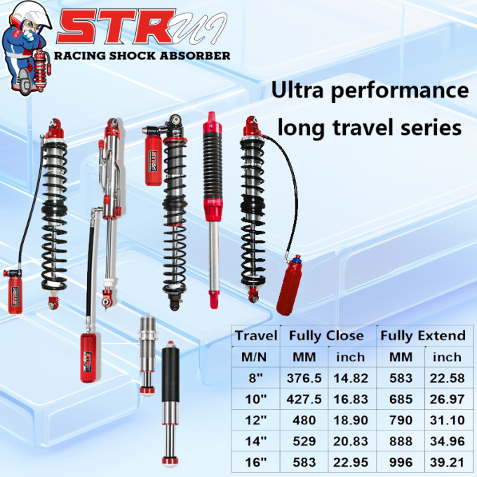 Universal STR Shocks Aluminum Air Shock 6 Inch -18 Inch Travel